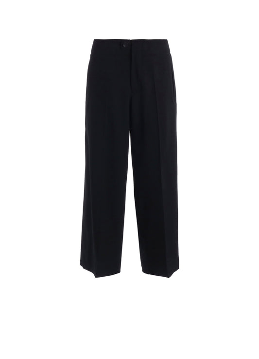 WOOL GABARDINE WIDE PANTS