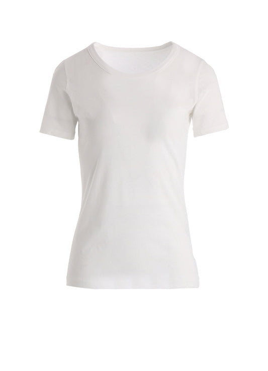 HIGH TWISTED SINGLE JERSEY SHORT SLV ROUND NECK T