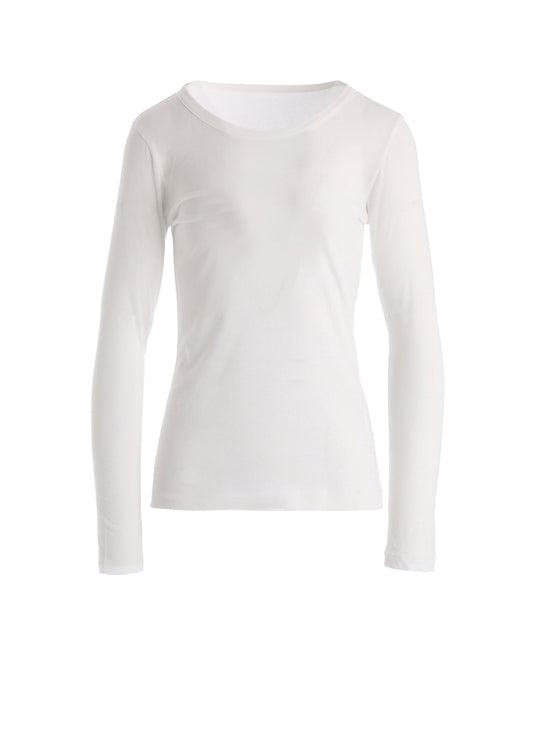 HIGH TWISTED SINGLE JERSEY LONG SLV ROUND NECK T
