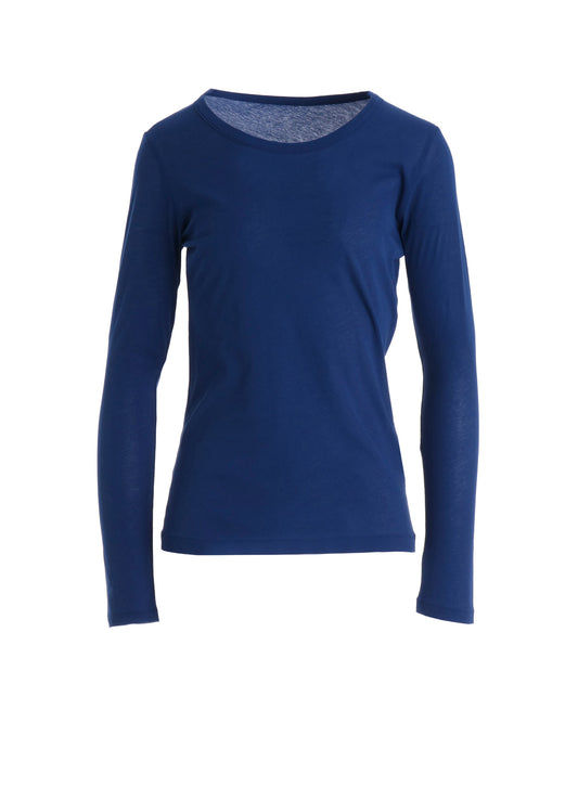 HIGH TWISTED SINGLE JERSEY LONG SLV ROUND NECK T