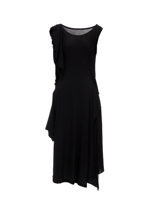 HIGH TWISTED SIINGLE JERSEY DRAPED DRESS