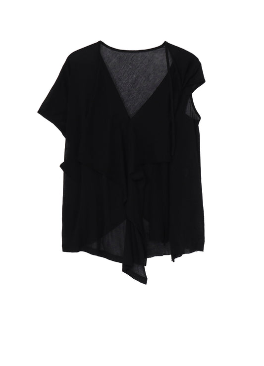 SHEER SINGLE JERSEY DRAPED SLEEVELESS CD