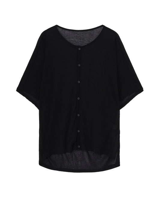 SHEER SINGLE JERSEY SHORT SLEEVE CARDIGAN