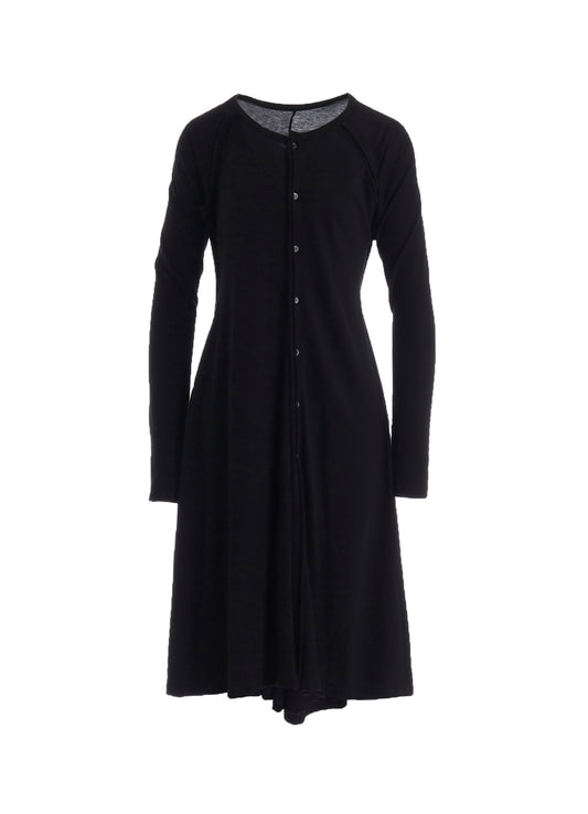 LOW D JERSEY FLARE LONG CARDIGAN