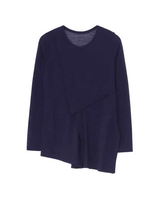 HIGH TWISTED SZ JERSEY TUCK DETAIL LONG SLV T