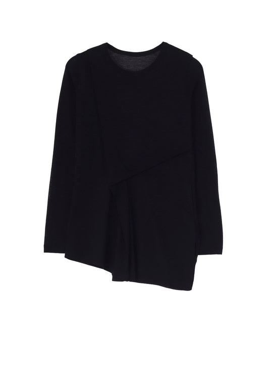 HIGH TWISTED SZ JERSEY TUCK DETAIL LONG SLV T