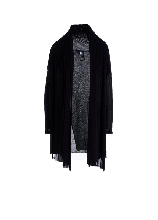 HIGH TWISTED SHEER JERSEY MULTI-WAY CARDIGAN