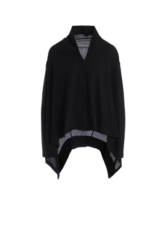 HIGH TWISTED SINGLE JERSEY GUSSET SHOULDER CARDIGAN