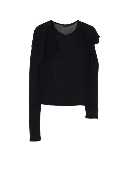 Ny TULLE DRAPED SLV PULLOVER
