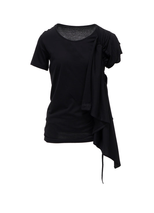SHORT-SLEEVE DRAWSTRING TOP