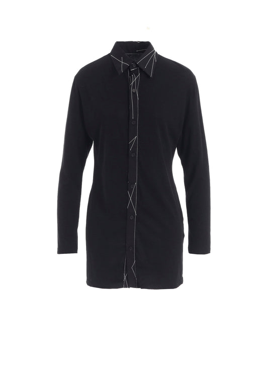 COTTON SINGLE JERSEY COLOR STITCHED BLOUSE B