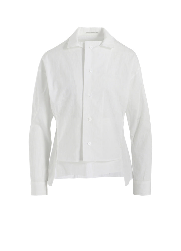 COTTON BROAD PANELED SHORT BLOUSE