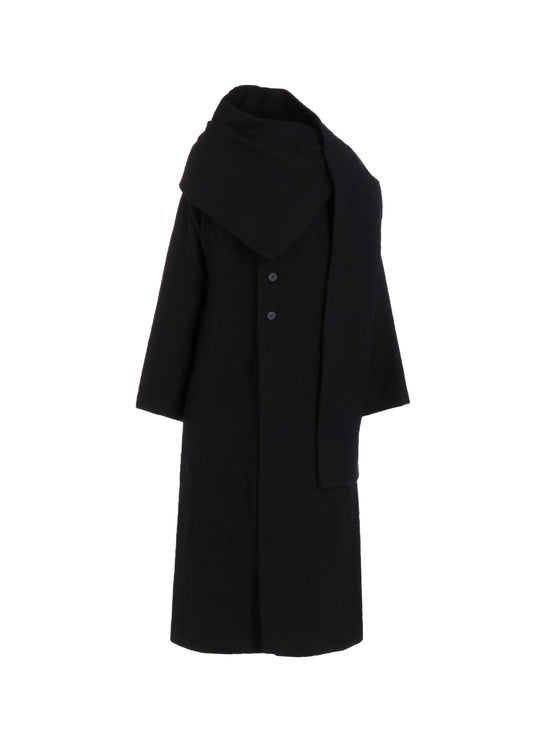 WOOL VIYELLA REVERSIBLE STOLE D COAT