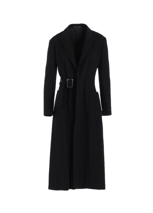 W/Ca BEAVER CLOTH WAIST BELT D COAT