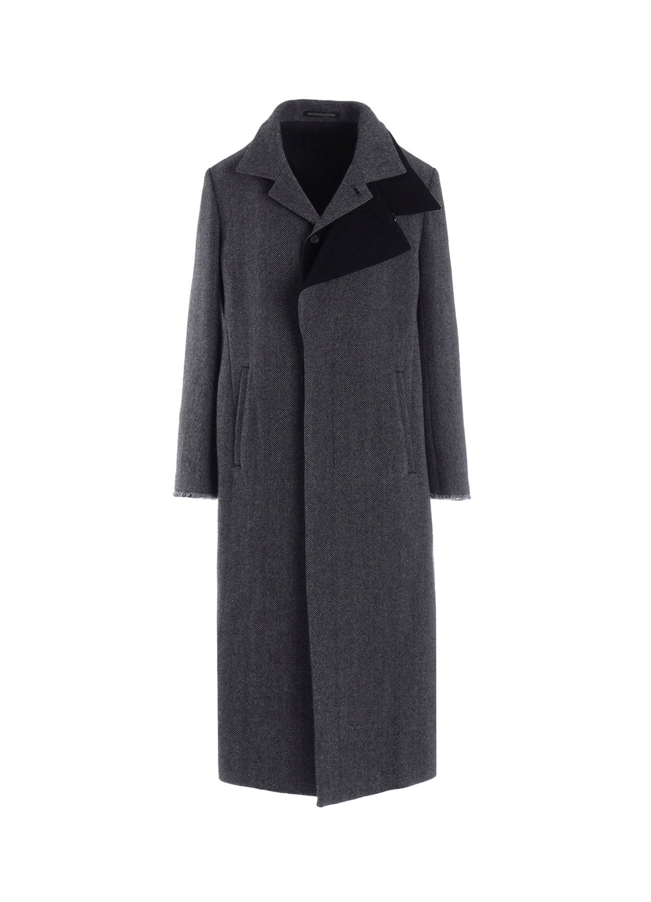 TWEED CLOTH R DOUBLE LAYERED LONG COAT
