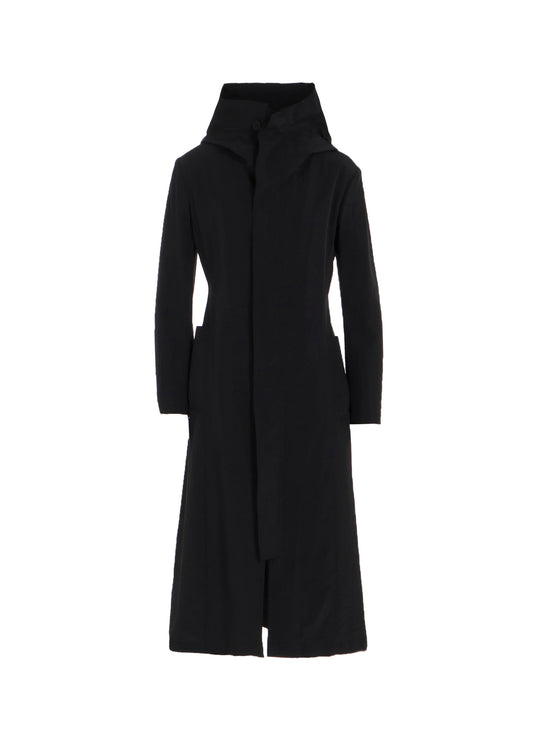 Ny/Si TAFFETA HOODED ZIP COAT