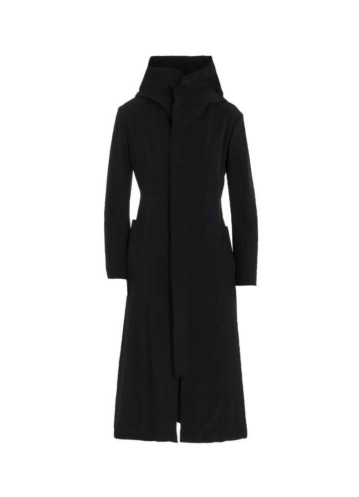 Ny/Si TAFFETA HOODED ZIP COAT