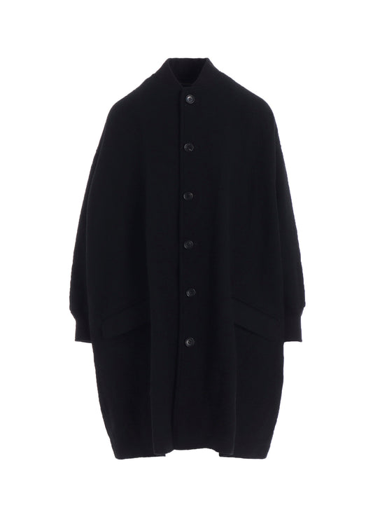 SHRINKED WOOL SERGE PADDED DRAPE COAT