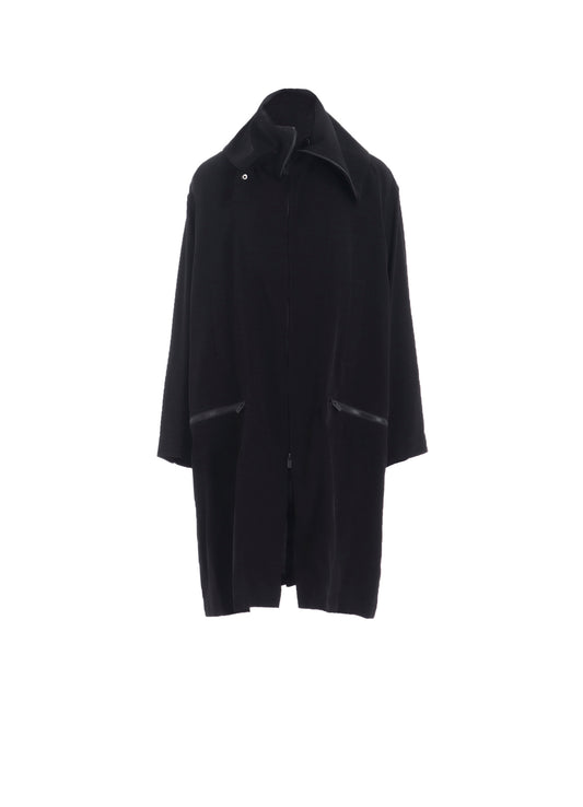 TA/PE CREPE DE CHINE B COLLAR COAT