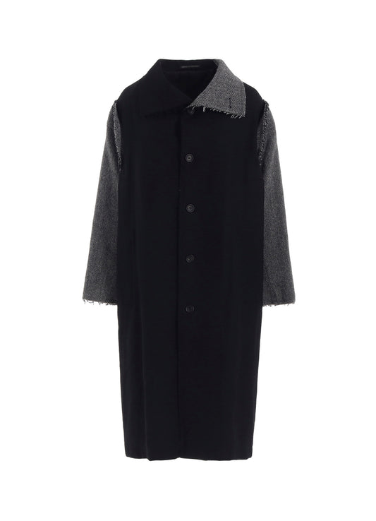 W/SAXONY  B/TWEED STAND COAT