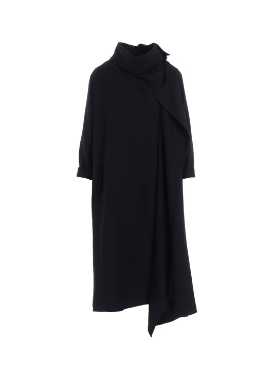 W/SAXONY  DRAPED NECK DRESS