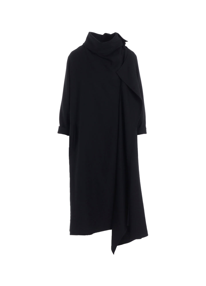 W/SAXONY  DRAPED NECK DRESS