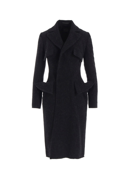 TWEED CLOTH FLAP DETAIL SLIM DRESS
