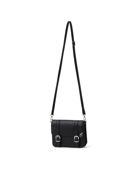 SHRINKED LEATHER FLAP MINI SHOULDER BAG