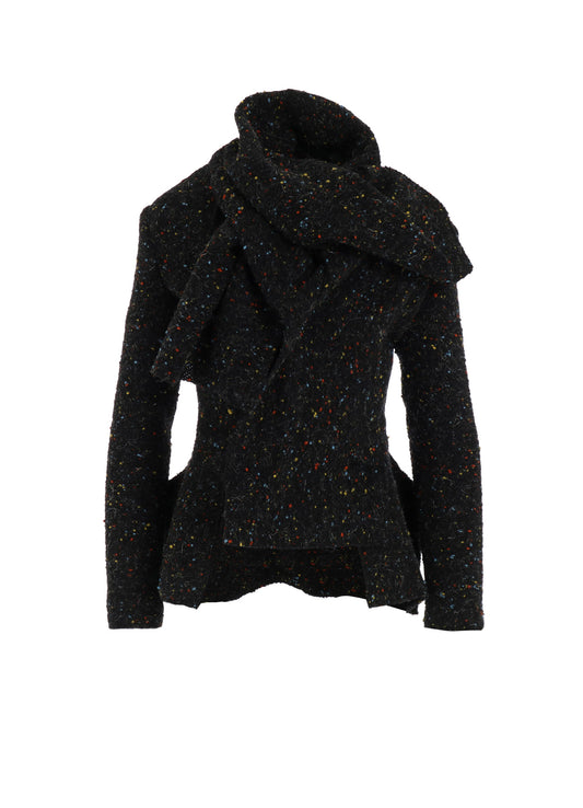 TWEED STOLE DETAIL JACKET