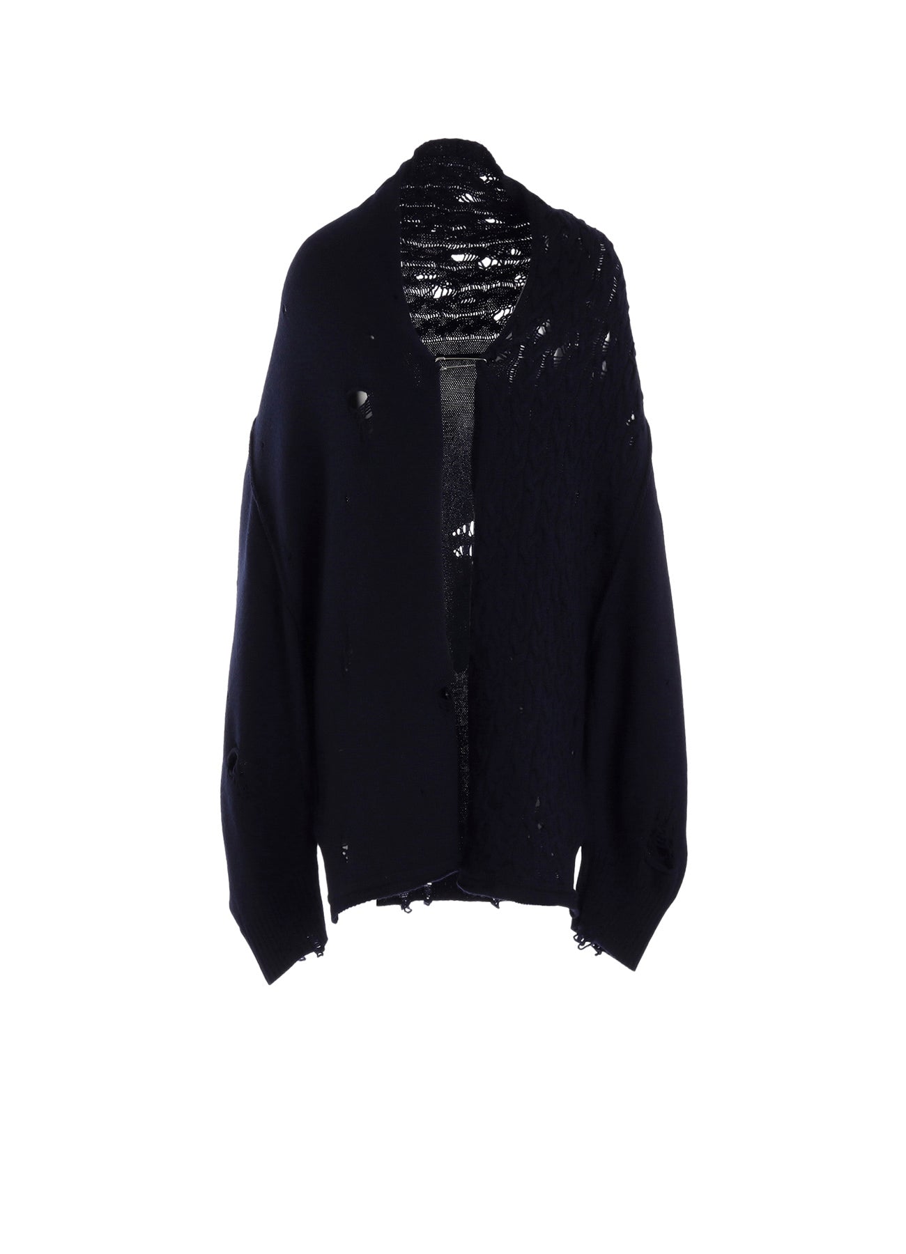 5G1P COMBINATION PATTERN DAMAGED DETAIL CARDIGAN – THE SHOP YOHJI