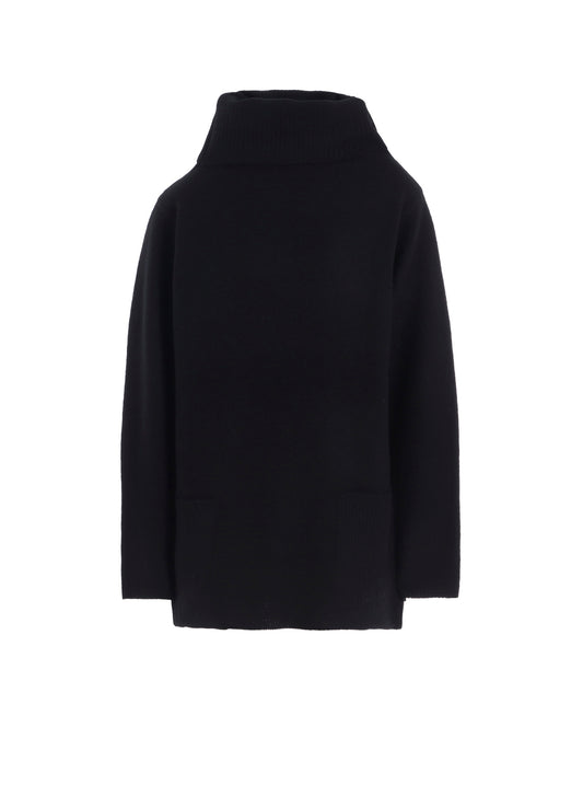 5G3P PLAIN STITCH 1x1 RIB BIG HIGH NECK PO