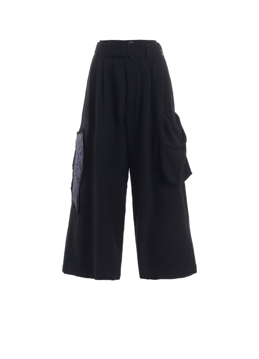 WOOL VIYELLA L OUT POCKET WIDE PANTS
