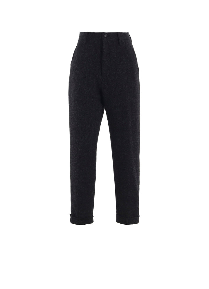 TWEED CLOTH CUFFED HEM PANTS