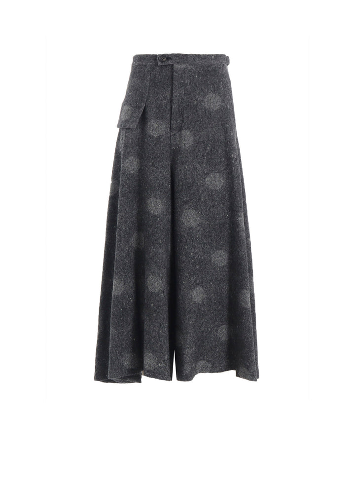 WOOL SHADOW DOT FLARE PANTS