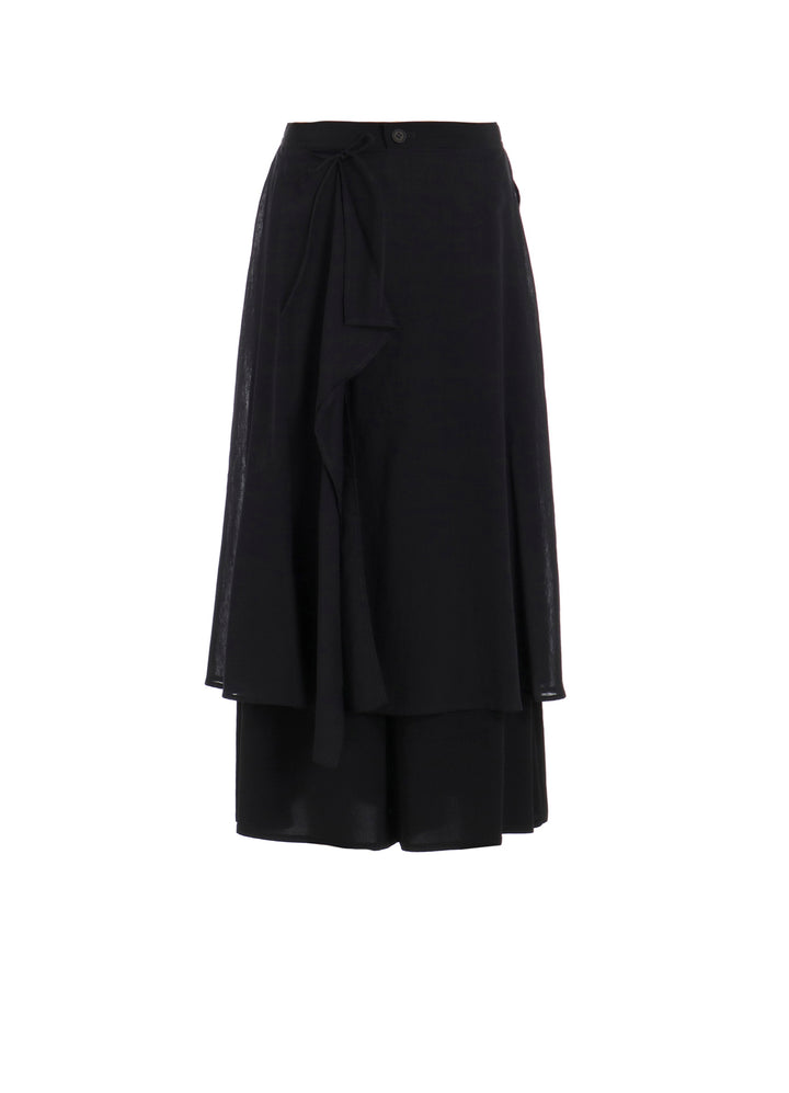 TA/PE CREPE DE CHINE 2 LAYERED FLARE PANTS
