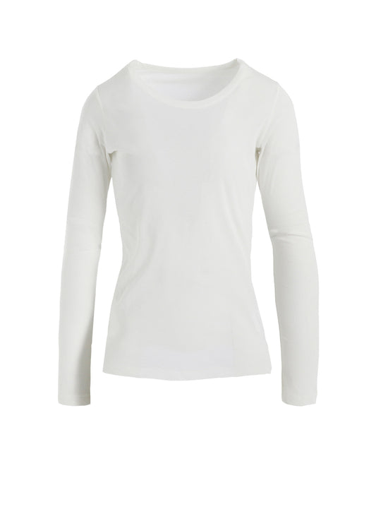 HIGH TWISTED JERSEY LONG SLV ROUND NECK T