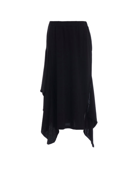 COTTON GAUZE DRAPED SKIRT