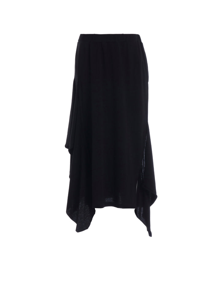 COTTON GAUZE DRAPED SKIRT