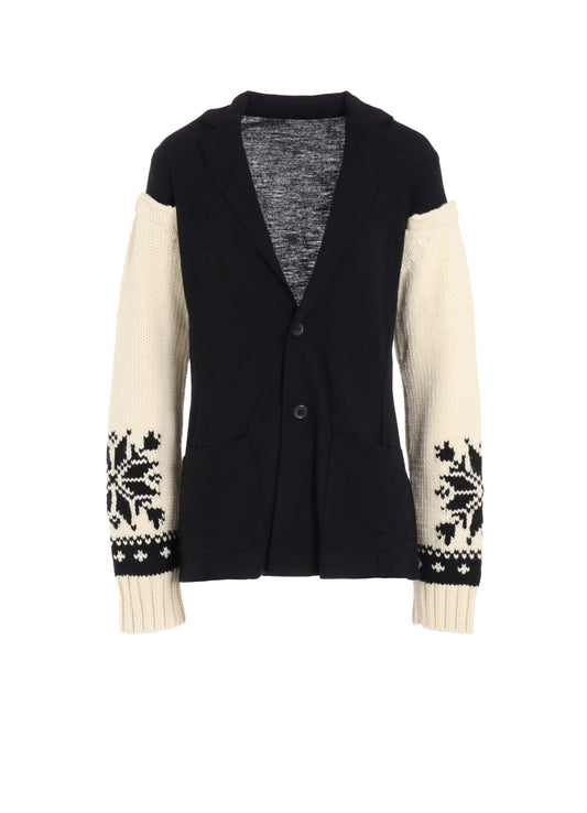 WOOL INTERLOCK SNOW PATTERN JACKET