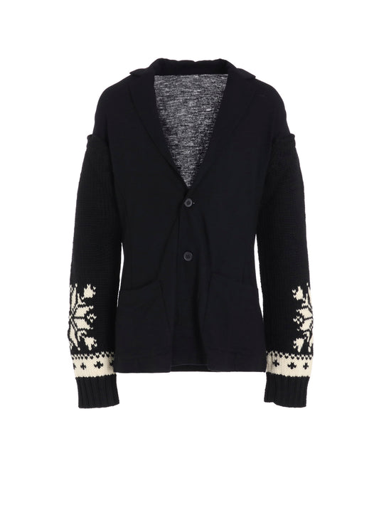WOOL INTERLOCK SNOW PATTERN JACKET