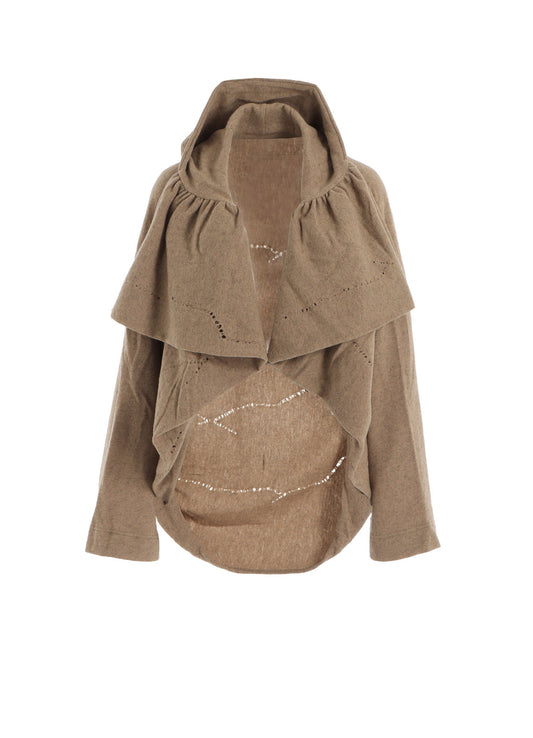 W DETAIL JERSEY SHIRRING DETAIL JACKET