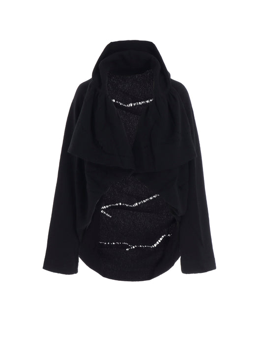 W DETAIL JERSEY SHIRRING DETAIL JACKET