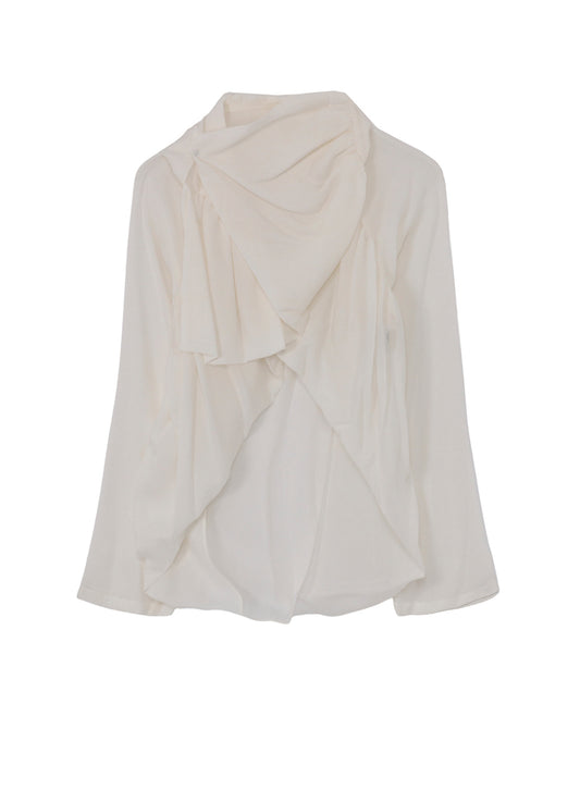 Cu/Mo KERSEY SHIRRING DETAIL JACKET