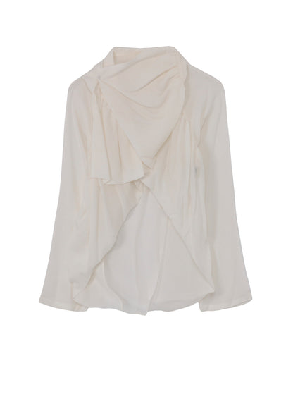 Cu/Mo KERSEY SHIRRING DETAIL JACKET