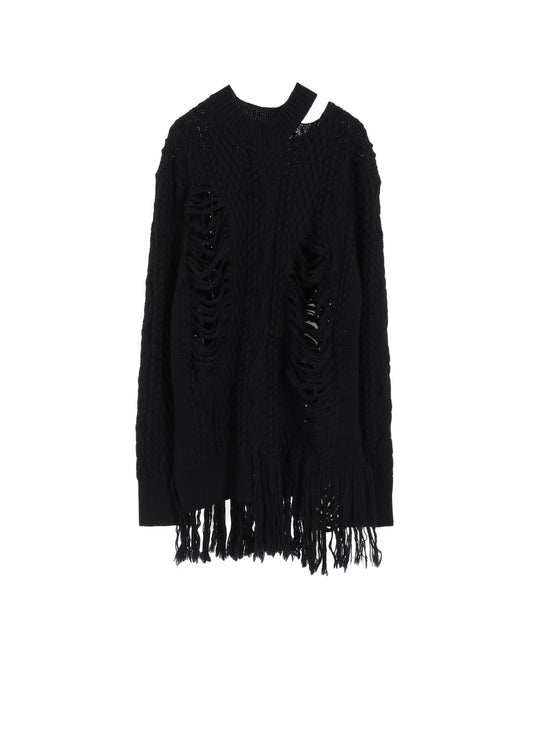 CARMA A CRUSHED CABLE KNIT TOP
