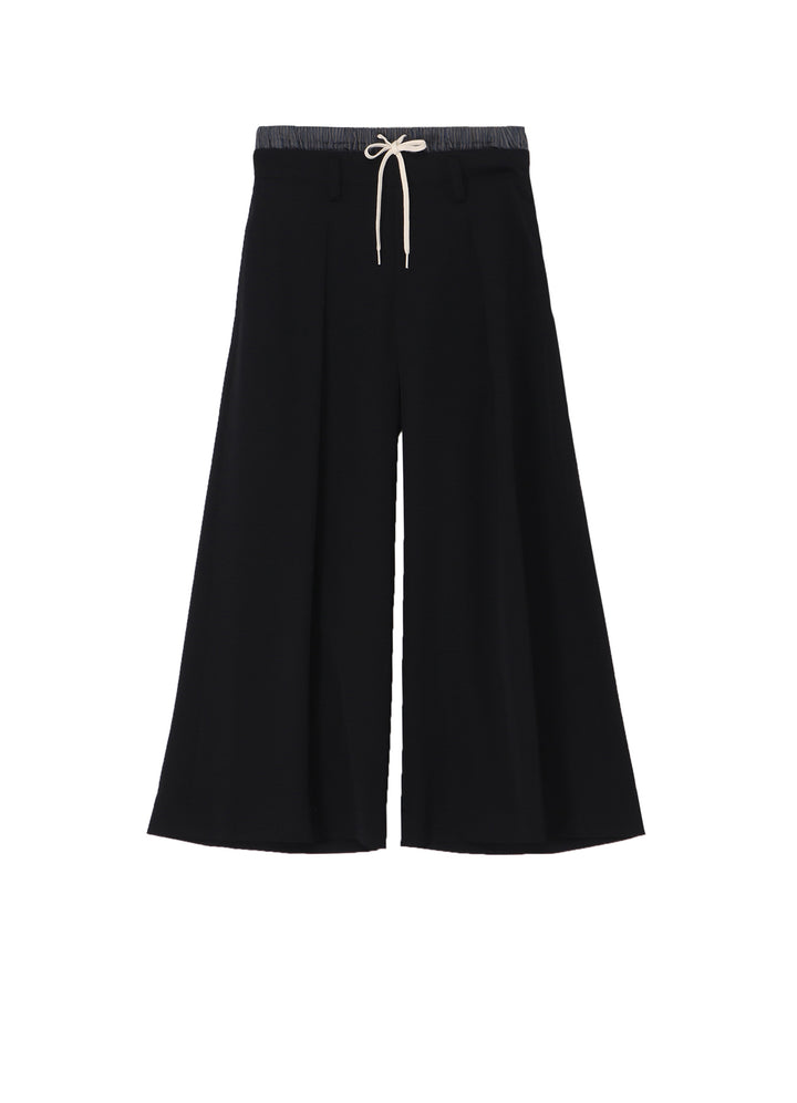 GABARDINE LAYERED-LIKE WIDE PANTS