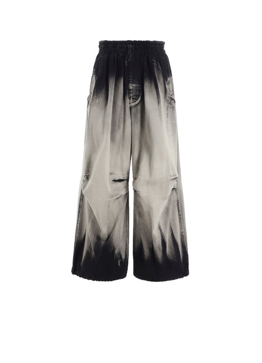 10OZ BLEACHED DENIM PARACHUTE PANTS
