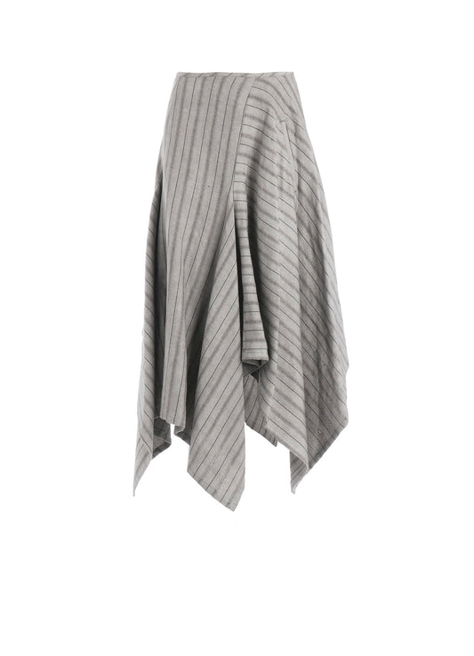 C/Li STRIPE ASYMMETRIC SKIRT