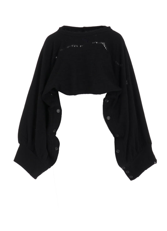W DETAIL JERSEY STOLE SWEAT SHIRT