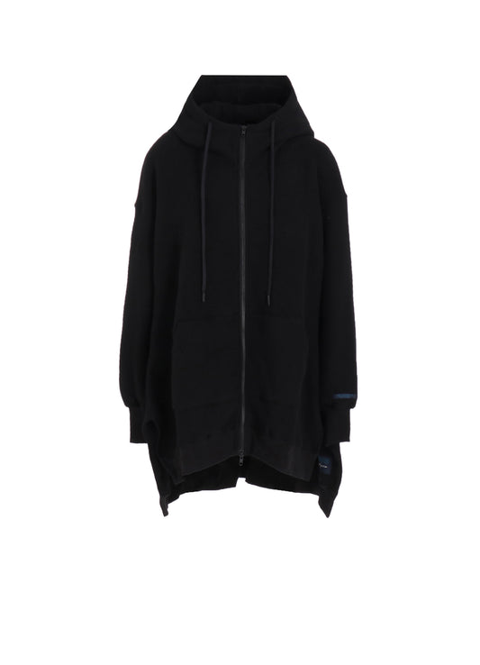 Liy/C BRUSHED FRENCH TERRY UNBALANCED HOODIE B